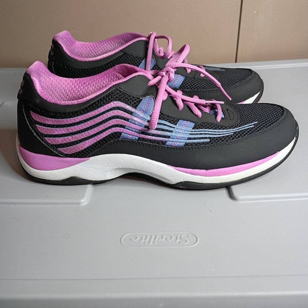 Dansko Shayla Slip Resistant Sneakers Lace Up Black/Purple/Blue Size 43 US 12.5 - Picture 1 of 7
